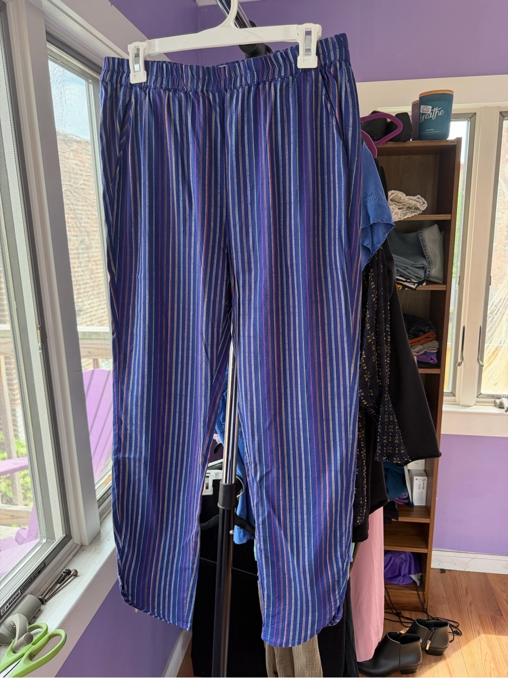 Marine Layer Size M Striped Blue & Purple Lounge Pants never worn